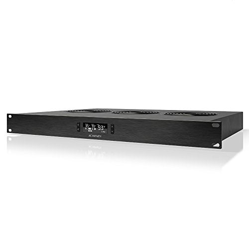 AC Infinity CLOUDPLATE T2, Rack Mount Fan 1U, Top Exhaust Airflow | Designed for Cooling AV, Home Theater, Network 19” Racks
