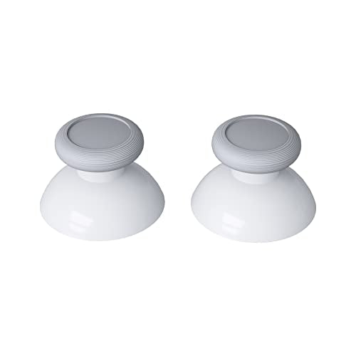 eXtremeRate Robot White & New Hope Gray Replacement 3D Joystick Thumbsticks, Analog Thumb Sticks with Cross Screwdriver for Nintendo Switch Pro Controller - color: New Hope Gray & Robot White
