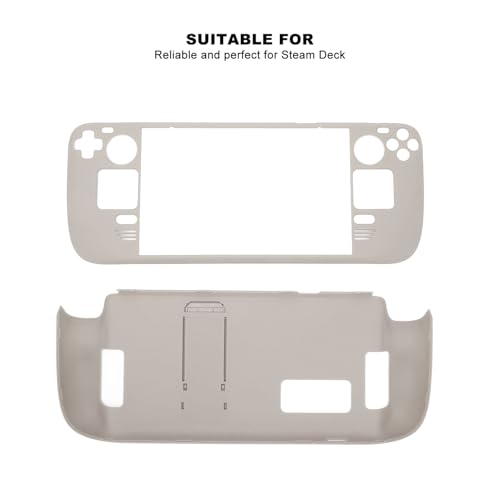 MUNEFE Kickstand Protective Case for Steam Deck, Cover Protector with Stand Base, Full Fingerprint Proof Protective Case for Protecting Your Gaming Console(Ceramic White)