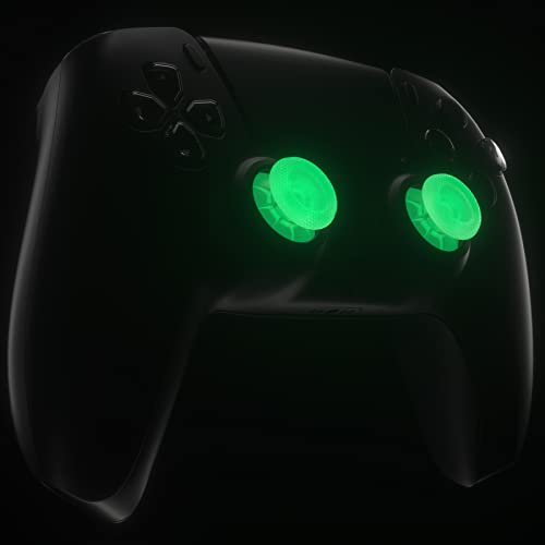 eXtremeRate Glow in Dark - Green Replacement Thumbsticks for PS5 Controller, Custom Analog Stick Joystick for PS4 Controller Universal - color: Glow in Dark Green