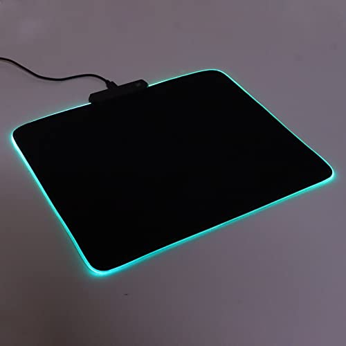 RGB Mouse Pad 300x250mm, LED Gaming Mouse Mat with 12 Lighting Effects, USB Wired RGB Mousepad for Low DPI Games, Foldable Design with Non - Slip Rubber Base