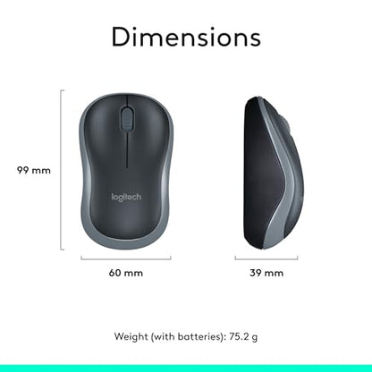 Logitech MK270 Full Size Wireless Keyboard and Mouse Combo - Black - color: Black, size: 1 Pack, style: Combo