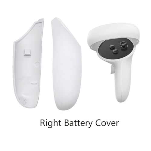 1 Pair New OEM Battery Cover for Oculus Quest 2 Left Right Controller, Replacement Part Charging Case Cover for Meta Quest 2 Controllers with Thumb Grips Caps