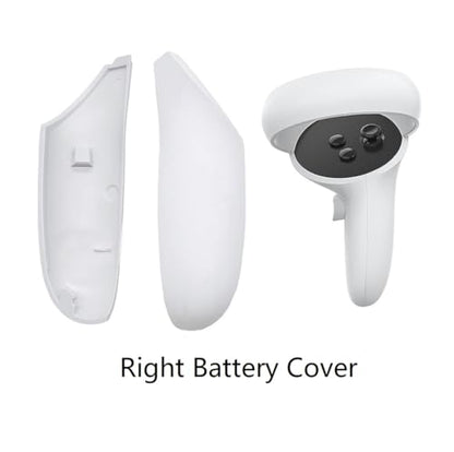 1 Pair New OEM Battery Cover for Oculus Quest 2 Left Right Controller, Replacement Part Charging Case Cover for Meta Quest 2 Controllers with Thumb Grips Caps