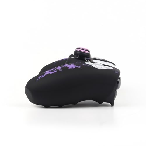 Horned Skull Controller Skin Cover Compatible with PS5/Playstation 5 Controller, RALAN Protector Case Customised Thumb Grip - color: Horned skull Purple
