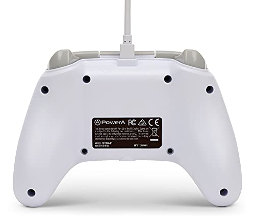 PowerA Wired Controller for Xbox Series X|S - White, gamepad, wired video game controller, gaming controller, works with Xbox One - style: White