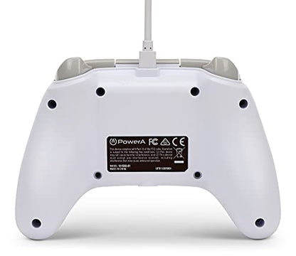 PowerA Wired Controller for Xbox Series X|S - White, gamepad, wired video game controller, gaming controller, works with Xbox One - style: White