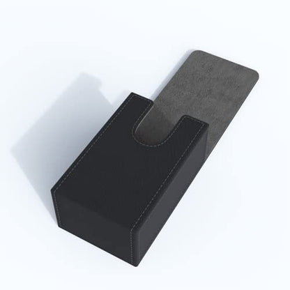 Black Tarot Card Holder with Grey Interior; Fold Top Tarot Card Box Case with Magnetic Lid Closure; Fits Standard Tarot Card Deck; Holder Measures Standard Size 5.39 x 3.38 x 2 In(Grey) - color: Grey