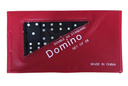 Mini Wood Domino Set - Wooden Dominoes in Travel Case