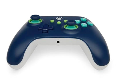 PowerA Wired Controller for Xbox Series X|S - Mariner Blue, gamepad, video game/gaming controller, works with Xbox One, Officially Licensed - style: Marine Blue