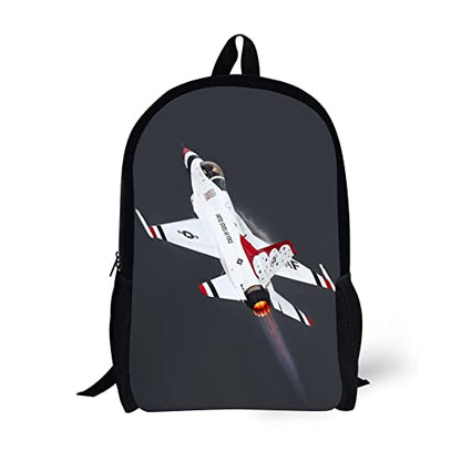 Plane Backpack 17 Inch Student Book Bag for Kids Boys Mens Aircraft Design - color: Plane Backpack