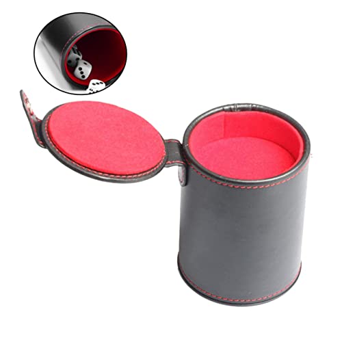 Kisangel Double Layer Dice Cups Pu Leather Shaking Dice Storage for Ktv and Bar Games Quiet and Easy to Clean for Parties and Family Fun Not Included