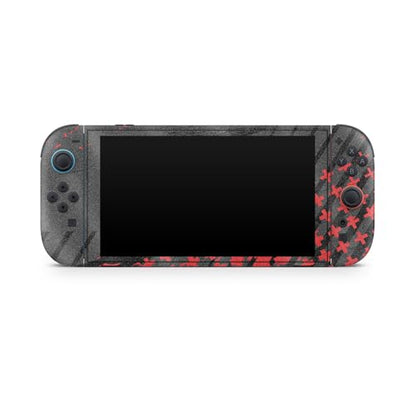 Glossy Glitter Gaming Skin Compatible with Nintendo Switch 2 Console Only - Grunge Red - Premium 3M Vinyl Protective Wrap Decal Cover - Easy to Apply | Crafted in The USA by MightySkins - color: Grunge Red, size: Switch 2 Console Skin Only, style: Glossy