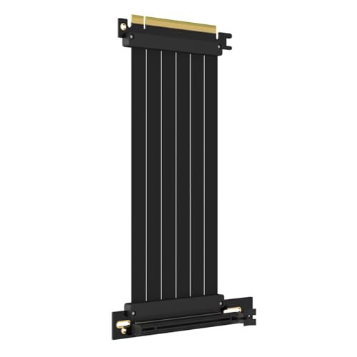 GLOTRENDS 200mm PCIe 3.0 X16 Riser Cable for Low-end PCIe 3.0 GPUs, Such as GeForce RTX 20/GTX 16/GTX 10 Series and AMD Radeon RX5000/VII/RX Vega/R9 Fury Series, etc - size: 200mm, style: 90 Degree Right Angle