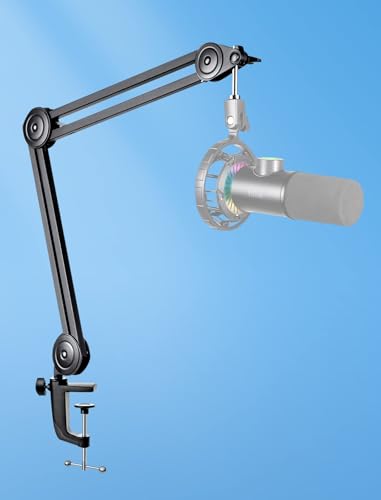 FIFINE Gaming USB Mic and Arm Stand, PC Computer RGB Microphone for Live Streaming, Meeting, Podcasting, Video, with Monitoring Headphone Jack, Light Control, for MAC OS/Windows (A8W+BM63)