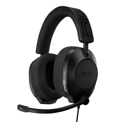 RIG R5 Spear PRO HX Wired Gaming Headset Officially Licensed for Xbox | Series X|S, Xbox One, PC - 40mm Graphene Drivers, Dolby Atmos, Flip-to-Mute Mic, Memory Foam Cushions - Universal 3.5mm - color: Black