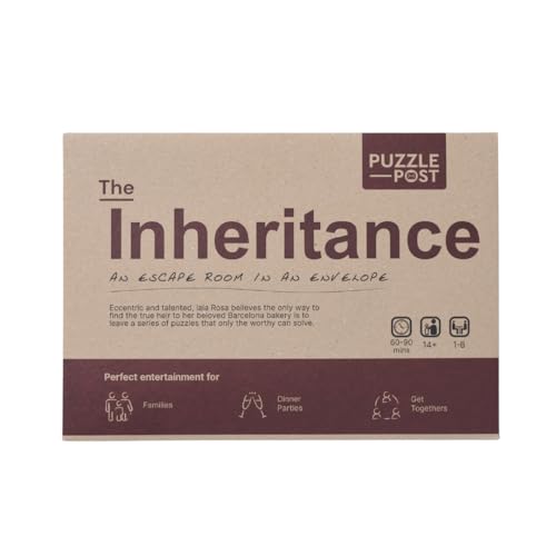 Unique Escape Room in an Envelope | Great for Groups - Families & Friends | Perfect for Games Night | Escape Room in A Box | Puzzle Mystery Game - The Inheritance - style: The Inheritance