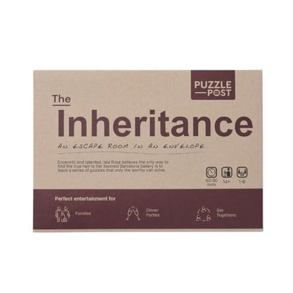 Unique Escape Room in an Envelope | Great for Groups - Families & Friends | Perfect for Games Night | Escape Room in A Box | Puzzle Mystery Game - The Inheritance - style: The Inheritance