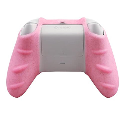 RALAN Glitter Controller Skin for Xbox Series, Anti-Slip Silicone Controller Cover Protector Case Compatible for Xbox Series Gamepad Joystick with 4 Cat Caps and Black Pro Thumb Grip x 8. - color: Pink