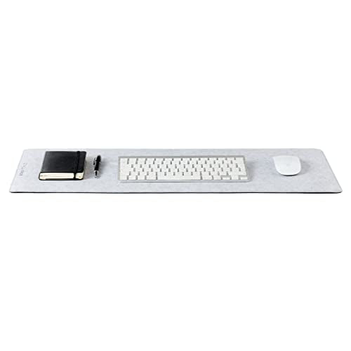 Premium Felt Desk Mat | Small 12" x 27.5" | Multifunctional Desk Pad for Home Office | Light Gray - color: Light Gray, size: 12" x 27.5"