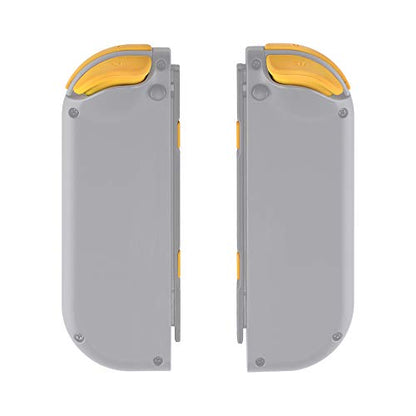 eXtremeRate DIY Full Set Buttons for Nintendo Switch & Switch OLED, Custom Replacement Buttons for JoyCon, ABXY Direction Keys SR SL L R ZR ZL + - Home Capture Trigger Buttons Springs - Caution Yellow - color: Caution Yellow