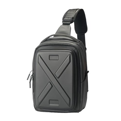 Camera Hard Shell Case Crossbody Camera Sling Bag Small Waterproof Photography Bag for Mirrorless and DSLR Cameras - color: Black