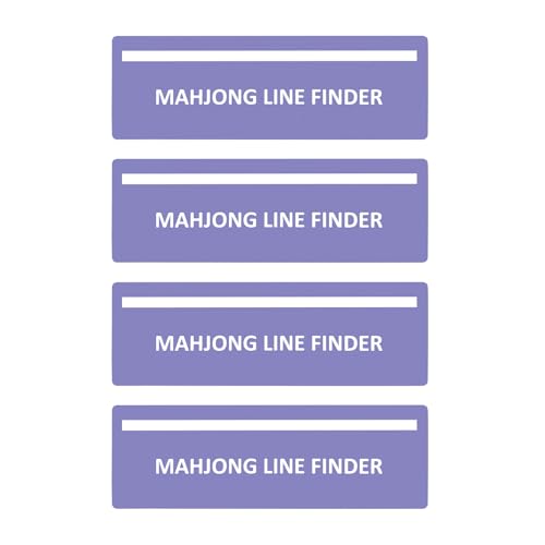 4Pack Mahjong Line Finder, Mahjong Line Reader, Mahjonngg Rules Helper | MahJong Card Guide, Mahjong Accessories and Gifts for Women (Purple) - color: Purple