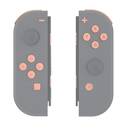 eXtremeRate DIY Full Set Buttons for Nintendo Switch & Switch OLED, Custom Replacement Buttons for JoyCon, ABXY Direction Keys SR SL L R ZR ZL + - Home Capture Trigger Buttons Springs - Mandys Pink - color: Mandys Pink