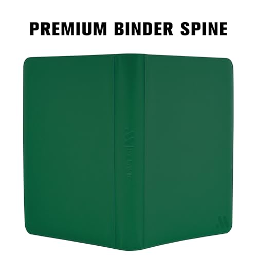 Card Binder 16 Pocket,Trading Card Binder Hold up to 1408 Cards with 44 Sleeves,Zipper Card Holder Album Compatible with TCG Card/Game Cards/Sports Card-Green - color: Dark Green