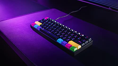 One - Hot-Swappable 60% Mechanical Keyboard with Extra Colorful Keycaps, RGB Lights, Spill Proof, Optical Switches (Gateron Blue)