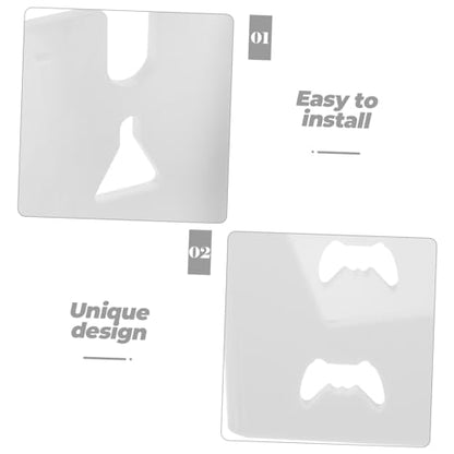 KONTONTY 1piece Game Controller Display Stand Sturdy Wall-mounted Storage Holder for Controllers and Headsets Neat Organizer for Gaming Accessories White