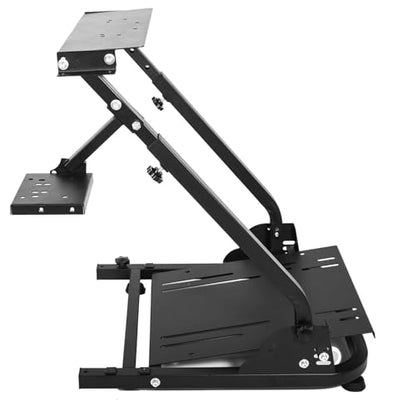 Hottoby Racing simulator cockpit Steering Wheel Stand Foldable&Multi-level Adjustable Fit for Logitech G25 G27 G29 G920 G923, for Thrustmaster T150 T248 T300 Gaming Simulator Cockpit,No Wheel Pedals