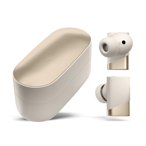 Status Pro X Wireless Earbuds, Triple Speaker Driver, Hi-Res Audio with LDAC, 52dB ANC, 6 Beamforming Mics with VoiceLoom AI for Clearest Calls (Moonbeam) - color: Moonbeam