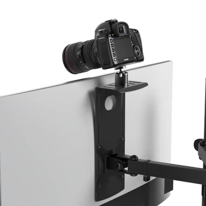 HumanCentric DSLR Monitor Mount Small, Desk Camera Mounting | Light Webcam, Microphone Shelf for Monitor VESA Arm, Replace Clamp Tripods, 100x100mm Patterns, Aluminum, Hardware Included - size: Small Shelf