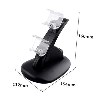 Controller Charger Charging Station Dual USB Charging Dock for Pro Slim Controllers with Led Indicator for Gamepad Storage