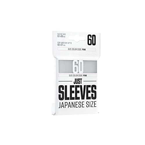 Gamegenic Just Sleeves | Pack of 50 Japanese Size Card Sleeves for Board Game and Card Games | 62 mm by 89 mm Card Sleeves | Professional Protection for TCG and LCGs | White Color | Made by Gamegenic - color: White