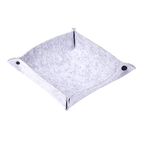 Felt Dice Tray Board Game Foldable Storage Box Square Jewelry for Wallet Coin Desktop Sundries Bins Dice Cup Cup and Tray Set