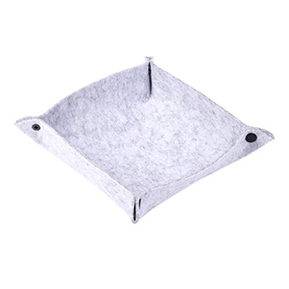 Felt Dice Tray Board Game Foldable Storage Box Square Jewelry for Wallet Coin Desktop Sundries Bins Dice Cup Cup and Tray Set