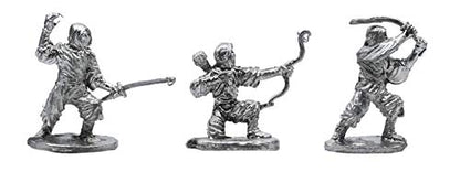 IRON WIND METALS 3 Piece Ninjas Set - 100% Lead-Free Pewter - Classic Fantasy Miniatures for 28mm Table Top Games - Made in USA - RAL Partha Miniatures