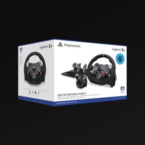 Logitech G G29 SE Driving Force Racing Steering Wheel and Pedals, Force Feedback, Genuine Leather Driving Force Shifter - for PS5, PS4 and PC, Mac - Black - style: PlayStation | PC