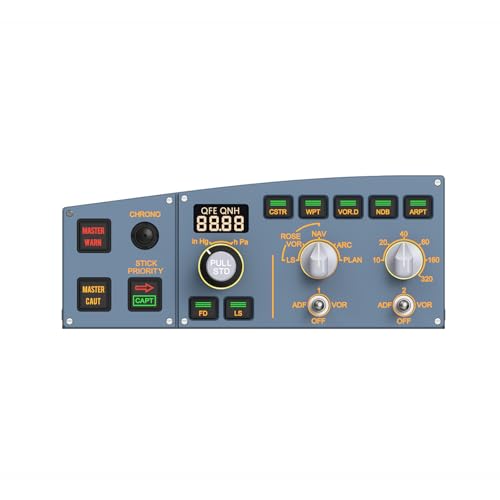 MiYee WINGFLEX A320 EFIS Flight Simulator Electronic Flight Instrument System with Dual-Color LCD Warning Panel and Plug-and-Play USB Connectivity Real Aircraft Feel