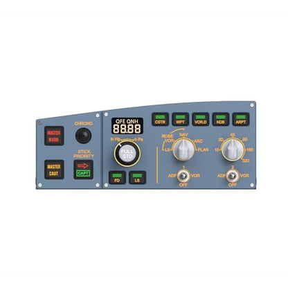 MiYee WINGFLEX A320 EFIS Flight Simulator Electronic Flight Instrument System with Dual-Color LCD Warning Panel and Plug-and-Play USB Connectivity Real Aircraft Feel