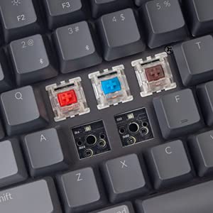 Keychron K4 RGB Hot Swappable Mechanical Keyboard, 96% Layout Bluetooth Wireless/USB Wired Computer Keyboard with Super Brown Switch Aluminum Frame for Mac Windows-Version 2 - color: Keychron Super Brown Switch, size: Version 2