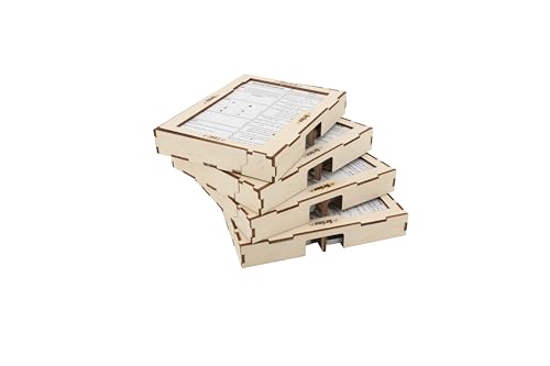The Broken Token Frosthaven Compatible Game Organizer with Monster Tuck Boxes - Wood Storage Box with Multiple Trays for Cards, Tokens & More - Wooden Game Organizer