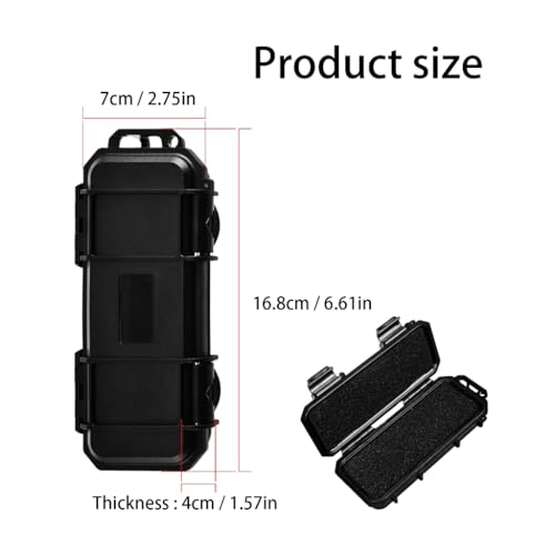 Portable Small Tool Gear Storage Case with Protective Foam Interior Shockproof Gadgets Box for Various