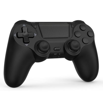 TIANHOO Wireless Controller Compatible with PS4/Pro/Slim | with Vibration Feedback, Motion Sensing, Touchpad, Light Bar, Share, 3.5mm Headphone Jack (Black) - color: Black