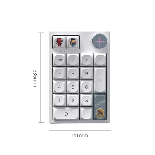 Darmoshark K3 Pro Three Mode 2.4G/BT5.0/USB-C Wireless Bluetooth Mechanical Number Keyboard - 19 Key Mini Portable RGB Backlight Game Keyboard - size: K3PRO