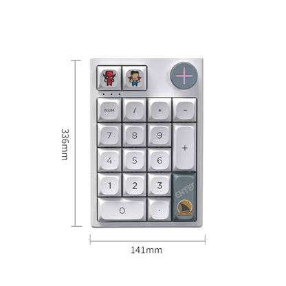 Darmoshark K3 Pro Three Mode 2.4G/BT5.0/USB-C Wireless Bluetooth Mechanical Number Keyboard - 19 Key Mini Portable RGB Backlight Game Keyboard - size: K3PRO