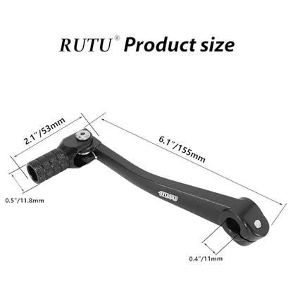 RUTU Folding Gear Shifter Shift Lever, Aluminum Dirt Bike Shift Lever, Compatible with XR50 CRF50 XR CRF 50cc 70cc 90cc 110cc 125c Motorcycle, Dirt Pit Bike Lifan 6061 Aviation Aluminum - color: Black, male-female bolt