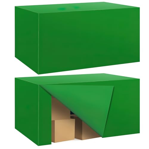 Ascoza 2 Pack Fitted Tablecloth for 4 Foot Rectangle Tables 48 x 24 Inch Emerald Table Covers Water Resistant Polyester Table Cloth for Wedding, Parties,Display, Trade Show (Emerald) - color: Emerald, size: 4FT